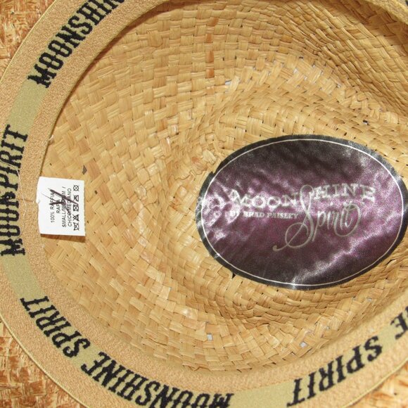 Moonshine Spirit Brad Paisley Raffia Straw Cowboy Western Hat Sz S Rodeo Concert - Picture 5 of 5